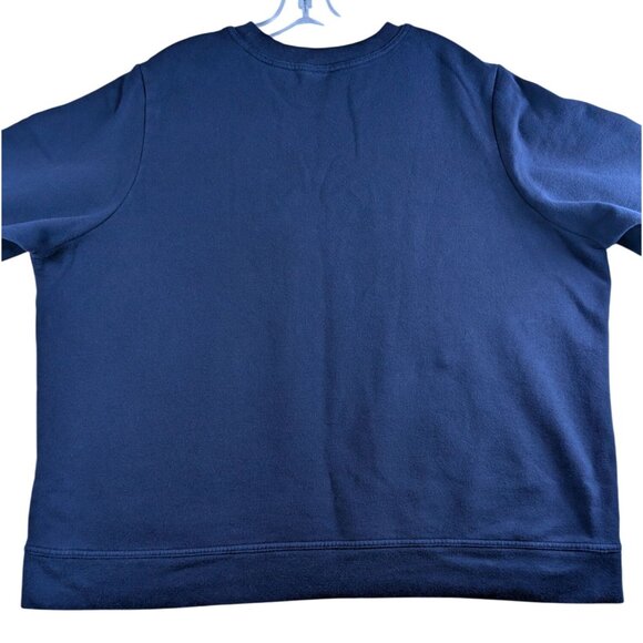 Holiday Editions Womens 2X Navy Blue Snowman Sweatshirt Cotton Blend Long Sleeve - Picture 3 of 10